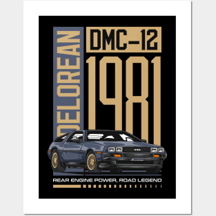 80s Delorean Car Posters and Art